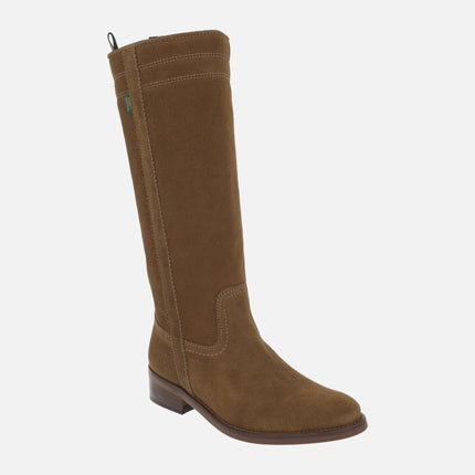 Botas altas para mujer en serraje cuero modelo B13
