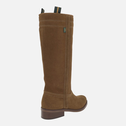 Botas altas para mujer en serraje cuero modelo B13