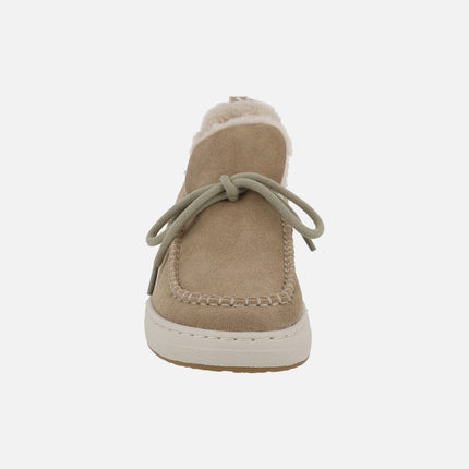 Mocasines de serraje para mujer con forro de pelo NOMAD
