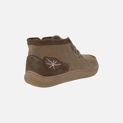 Botines para mujer con cordones elásticos y cremallera NAYA