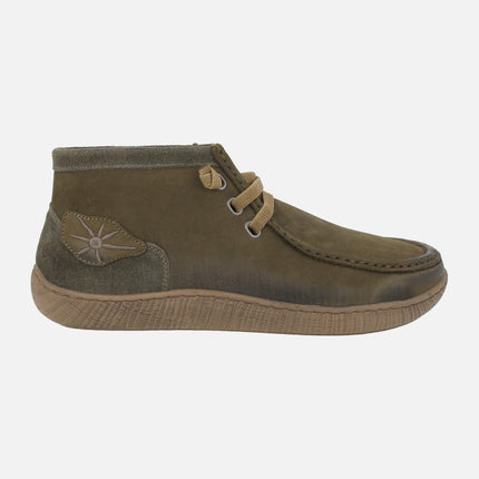 Botines de piel para hombre TAKAN con cordones elásticos