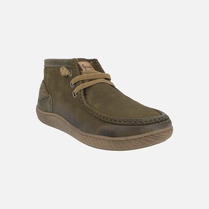 Botines de piel para hombre TAKAN con cordones elásticos