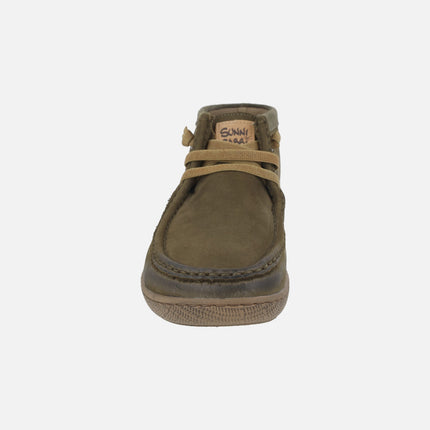 Botines de piel para hombre TAKAN con cordones elásticos