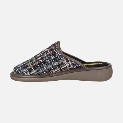 Women's barefoot house slippers in black HILTON fabric