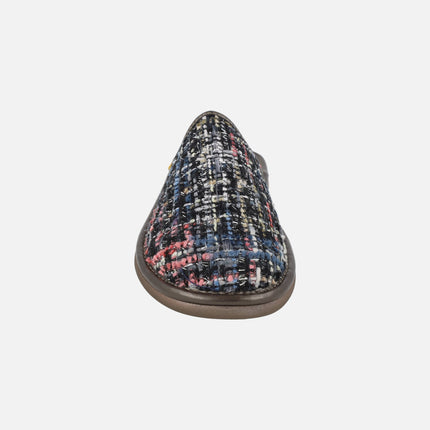 Women's barefoot house slippers in black HILTON fabric