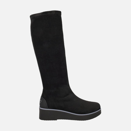 Botas altas en tejido elástico con Water repellent COMBE