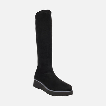Botas altas en tejido elástico con Water repellent COMBE