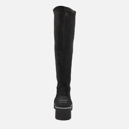 Botas altas en tejido elástico con Water repellent COMBE