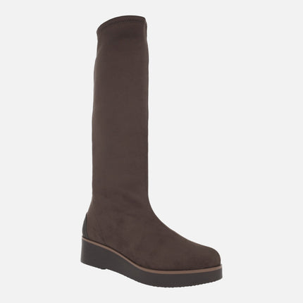 Botas altas en tejido elástico con Water repellent COMBE