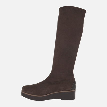 Botas altas en tejido elástico con Water repellent COMBE