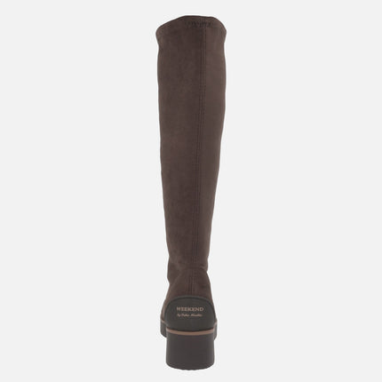 Botas altas en tejido elástico con Water repellent COMBE