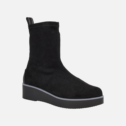 Botines Burano en tejido elástico efecto ante con Water repellent