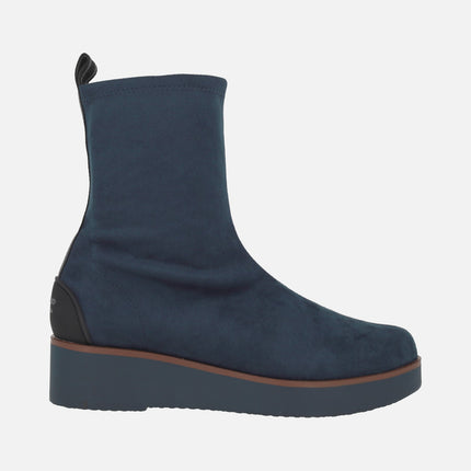 Botines Burano en tejido elástico efecto ante con Water repellent