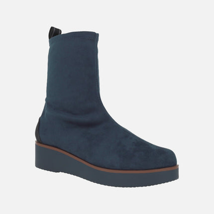 Botines Burano en tejido elástico efecto ante con Water repellent