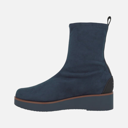 Botines Burano en tejido elástico efecto ante con Water repellent