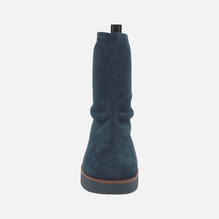Botines Burano en tejido elástico efecto ante con Water repellent