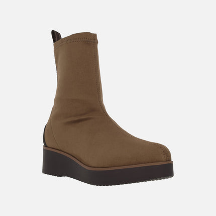 Burano ankle boots in elastic suede-effect fabric with Water repellent