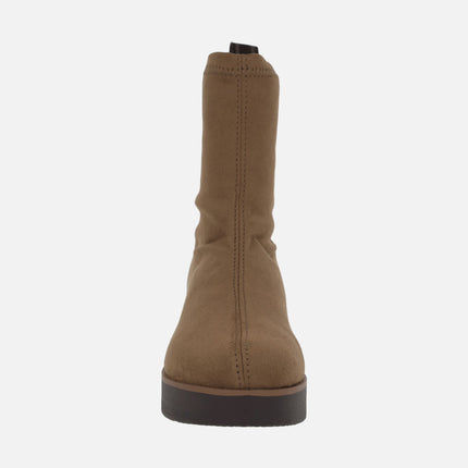 Burano ankle boots in elastic suede-effect fabric with Water repellent