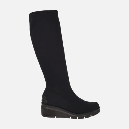 Botas altas en tejido elástico WATER REPELLENT Bulgari negro