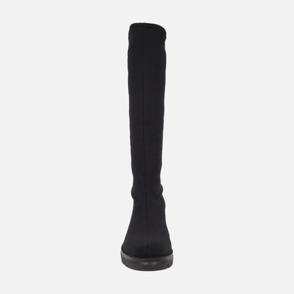 Botas altas en tejido elástico WATER REPELLENT Bulgari negro