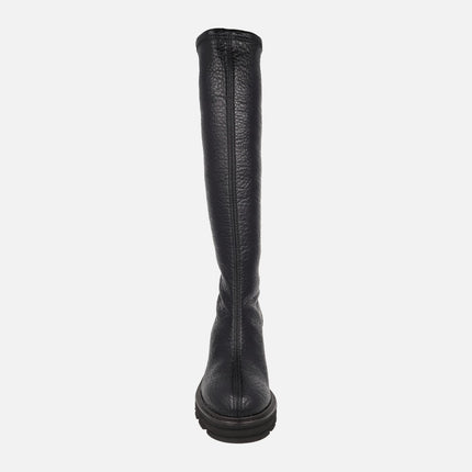 Botas altas de tacón en materiales elásticos Water repellent