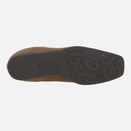 Suede effect sock style ankle boots with Water repellent and inner wedge