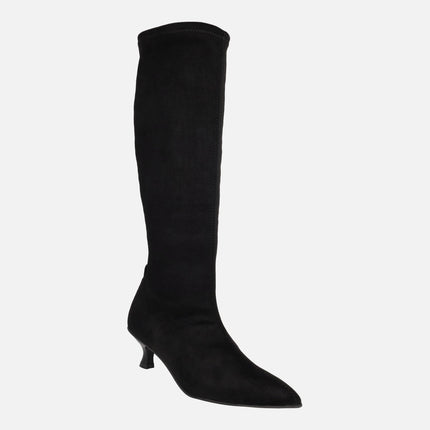 Botas altas Yantai de tejido elástico efecto ante WATER REPELLENT