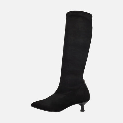 Botas altas Yantai de tejido elástico efecto ante WATER REPELLENT