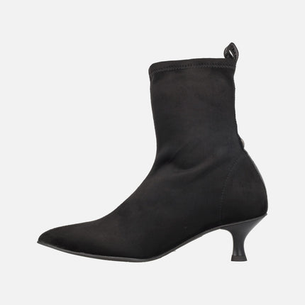 Botines de tacón Murten en tejido elástico efecto ante WATER REPELLENT