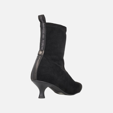 Botines de tacón Murten en tejido elástico efecto ante WATER REPELLENT