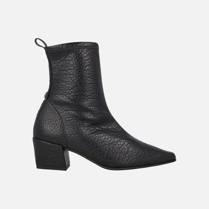Reznos cowboy style ankle boots in elastic materials with an embossed leather effect