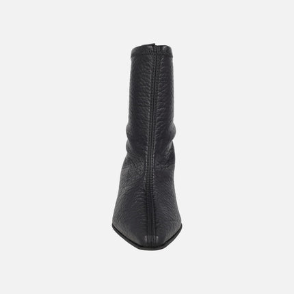 Reznos cowboy style ankle boots in elastic materials with an embossed leather effect
