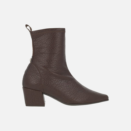 Reznos cowboy style ankle boots in elastic materials with an embossed leather effect