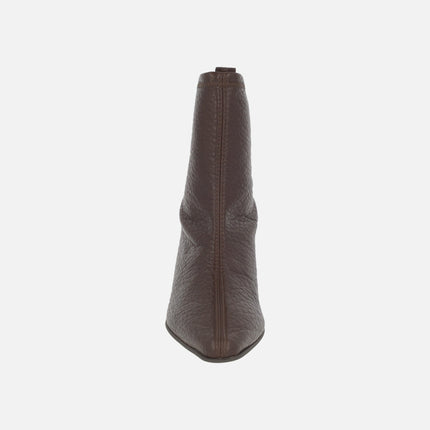 Reznos cowboy style ankle boots in elastic materials with an embossed leather effect