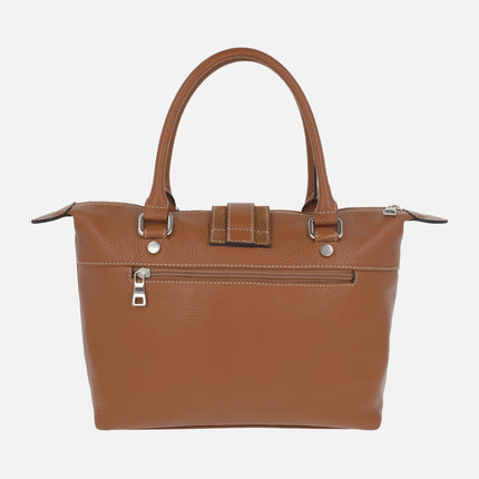 Women's leather handbags with shoulder strap