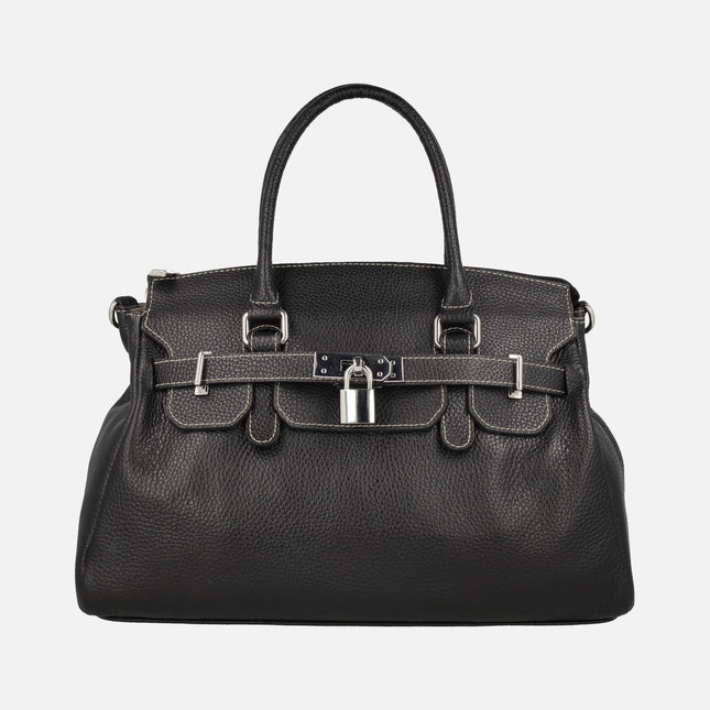 Hermes style leather tote bags with shoulder strap