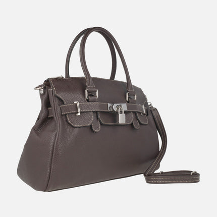 Bolsos tote de piel estilo hermes con asa bandolera