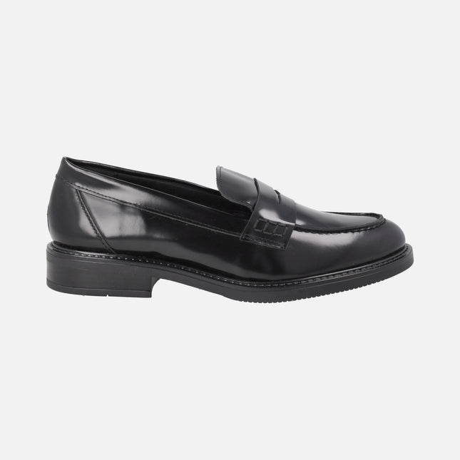 Mocasines con antifaz para mujer en piel florentic brillo
