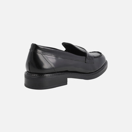 Mocasines con antifaz para mujer en piel florentic brillo