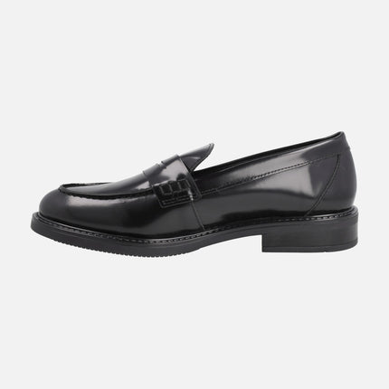 Mocasines con antifaz para mujer en piel florentic brillo