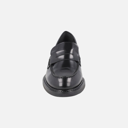 Mocasines con antifaz para mujer en piel florentic brillo