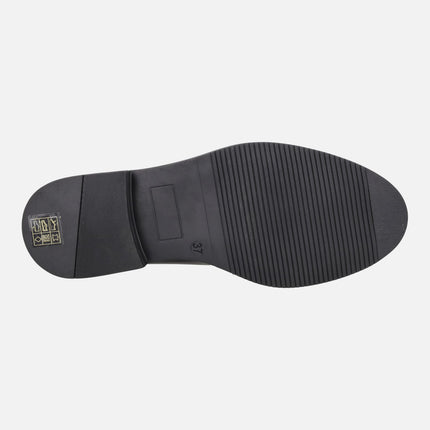 Mocasines con antifaz para mujer en piel florentic brillo