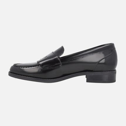 Women's loafers in Florentic leather with two buckle detail