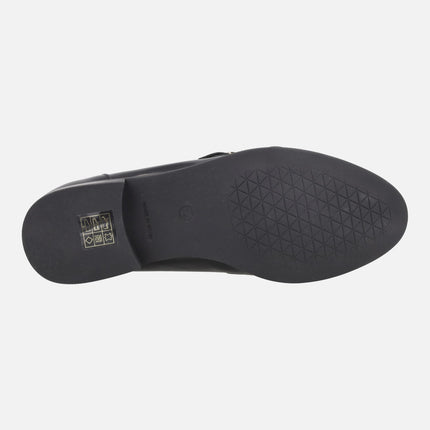 Women's loafers in Florentic leather with two buckle detail