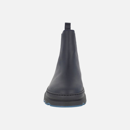 Botines estilo chelsea de piel azul oscuro para hombre BRUTUS+