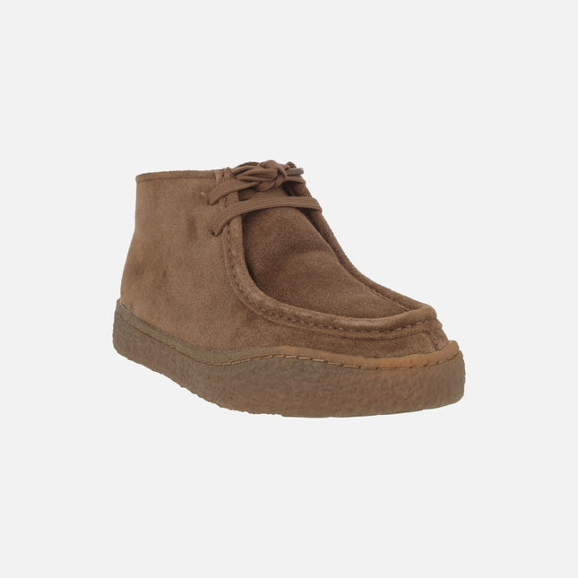PEU TERRENO women's lace-up suede ankle boots