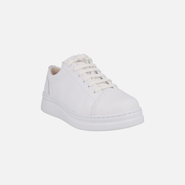 RUNNER UP White leather sneakers with EXTRALIGHT outsole