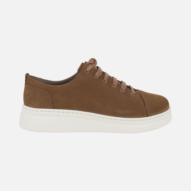 Women's sneakers in brown nubuck with EXTRALIGHT sole RUNNER UP 