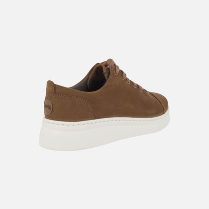 Deportivas para mujer en nobuck marrón con suela EXTRALIGHT RUNNER UP