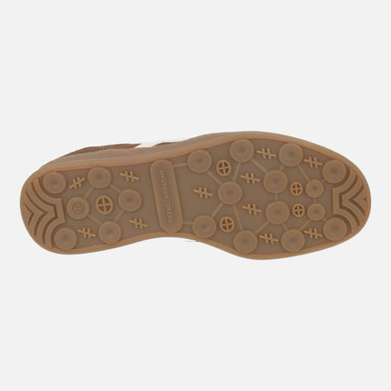Zapatillas deportivas para mujer Iconic 2 en piel y pelo camel